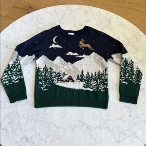 Holiday Lane Girls  Navy Crew Neck Sweater